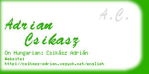 adrian csikasz business card